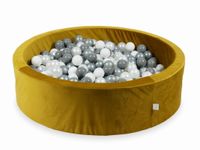Suchy basen z piłeczkami 400 sztuk 110x30 Velvet zloty (białe, srebrne, perłowe, szare)