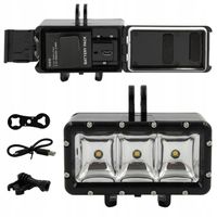 LAMPKA LED WODOODPORNA GOPRO HERO 12 11 10 9 8 7 SJCAM XIAOMI SONY ROWEROWA