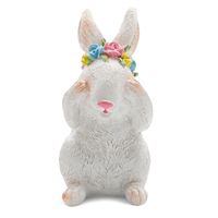 ZAJĄCZEK WIELKANOCNY BIAŁY DEKORACJA ŚWIĄTECZNA FIGURKA DEKORACYJNA 14cm