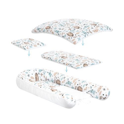 KOKON DLA NIEMOWLĄT BAWEŁNIANY ZESTAW 4 ELEMNTY JEŻ na Arena.pl