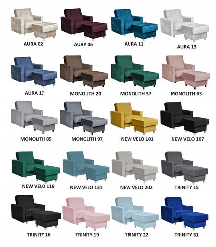 Fotel rozkładany Alicja z podnóżkiem do spania z pojemnikiem Family Meble na Arena.pl