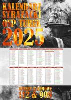 KALENDARZ STRAŻACKI OSP PSP A3 2025 50 sztuk kolaż