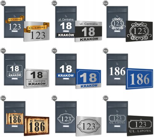 Skrzynka na listy z nadrukiem Tablica z numerem na Arena.pl