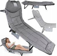 LEZAK OGRODOWY SKLADANY METALOWY PLAZOWY FOTEL ROZKLADANY BASENOWY