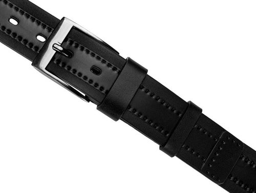 Szeroki skorzany pasek meski z ozdobna perforacja na Arena.pl