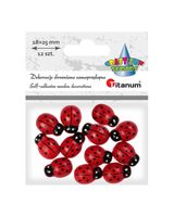 ozdoby drewniane biedronki 12 szt. 18x25mm titanum craft-fun series