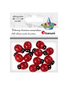 ozdoby drewniane biedronki 12 szt. 18x25mm titanum craft-fun series