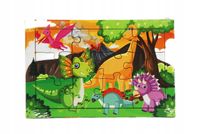 Drewniana EKO kolorowa układanka dla dzieci Zabawka PUZZLE 12 el.