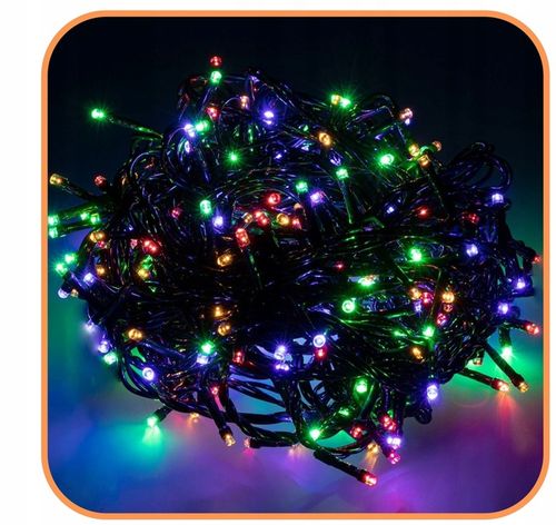 LAMPKI CHOINKOWE 300 LED 20m ZEWNĘTRZNE GRUBE STAŁE ŚWIATŁO MULTIKOLOR na Arena.pl