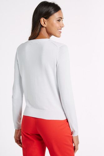M&S Biały Kardigan, Hafty - 40 / L na Arena.pl