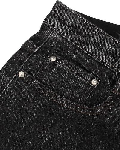 Jeansy Męskie Regular Fit Proste Czarne Sprane Spodnie Denim 32W 32L na Arena.pl