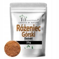 RÓŻENIEC GÓRSKI EKSTRAKT 25g 3% ROZAWINY ADAPTOGEN WITALNOŚĆ KONCENTRACJA