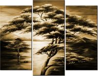 60 90CM OBRAZ 3 ELEM SILNE DRZEWA ŚCIENNY DRUK PŁÓTNO