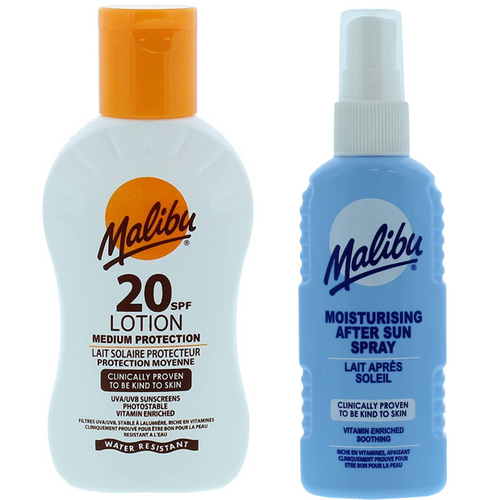 Malibu SPF20 Balsam 100ml + Spray Po Opalaniu 100ml na Arena.pl