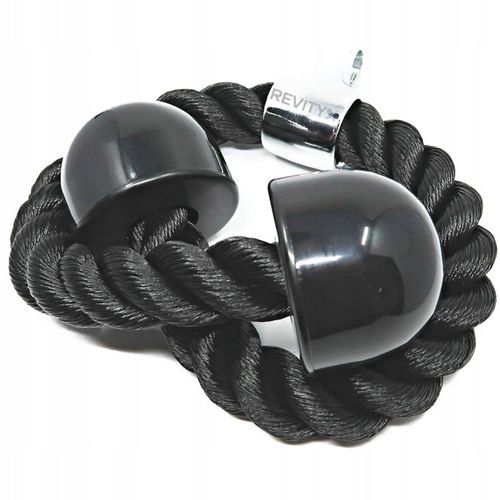 SZNUR UCHWYT DO WYCIĄGU LINA NA TRICEPS MASYWNA I SOLIDNA Z KARABIŃCZYKIEM na Arena.pl