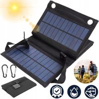 ŁADOWARKA SOLARNA DO TELEFONU 20W 5V PANEL SŁONECZNY TURYSTYCZNY SKŁADANY