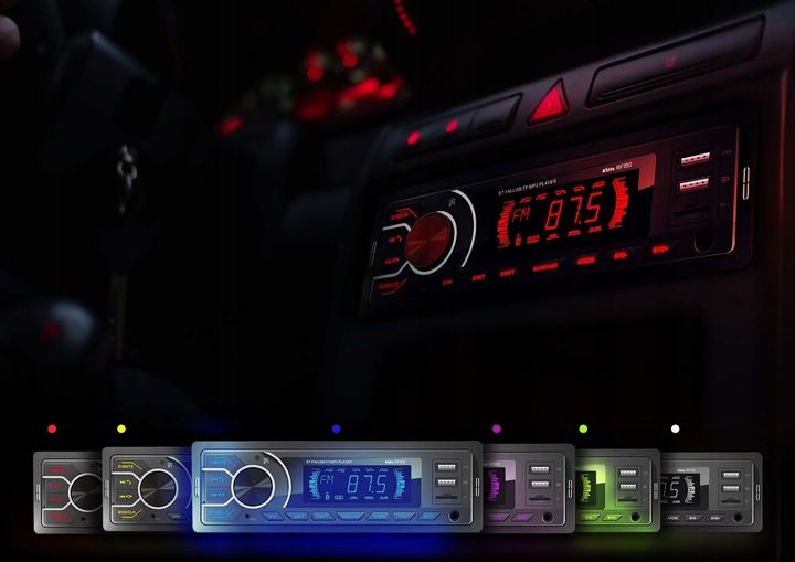 Xblitz RF100 Radio samochodowe Bluetooth USB x2 Micro SD MultiColor zdjęcie 13