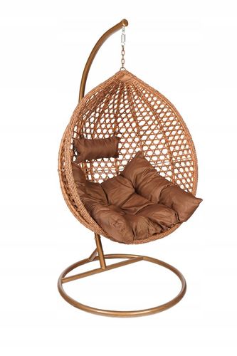 FOTEL WISZĄCY KOKON HUŚTAWKA BRĄZOWY TROPIKAL na Arena.pl