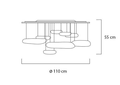 Plafon STONES 110 - aluminium, ABS na Arena.pl