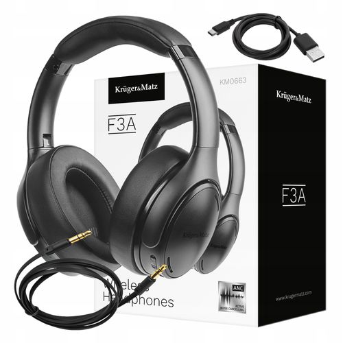 Słuchawki BEZPRZEWODOWE Bluetooth ANC K&M mikrofon na Arena.pl