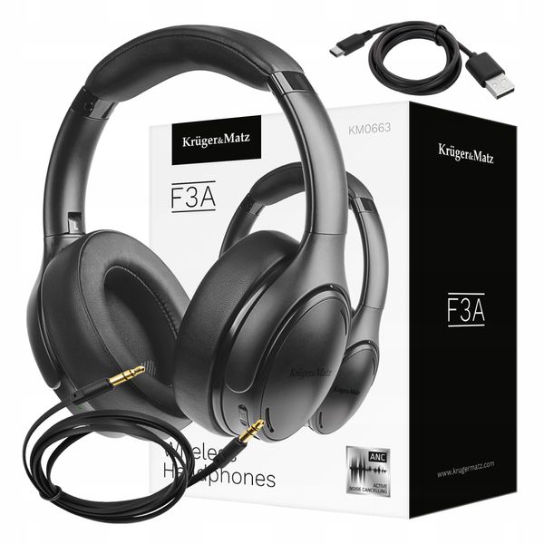 Słuchawki BEZPRZEWODOWE Bluetooth ANC K&M mikrofon zdjęcie 15