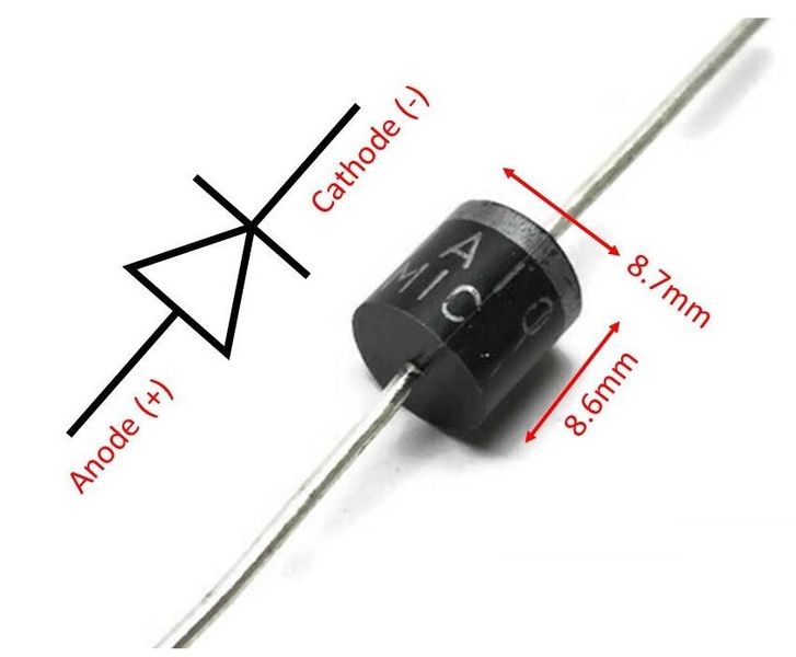 Dioda prostownicza MIC 6A10 6A 1000V zdjęcie 1