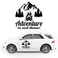 NAKLEJKA NA BOK AUTA dekoracyjna wodoodporna góry KAMPER camper auto 35cm