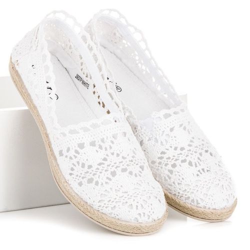 Białe Koronkowe Espadryle r.38 na Arena.pl