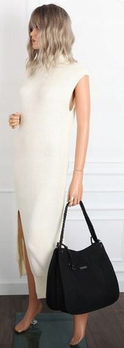 Torebka Damska Shopperka Worek Pojemna Modna Duża Torba CH7716 Czarna na Arena.pl