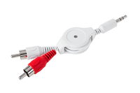 KPO3968 Kabel Jack 3,5 - 2 RCA zwijany 0,8m