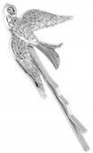 Wsuwka Spinka Do Włosów Srebrna Jaskółka Ozdoba