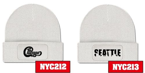 CZAPKA ZIMOWA KLASYCZNA BIAŁA NYC New York Wzory na Arena.pl