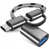 2 w 1 | Adapter | USB - A |--> USB-C |--> Micro - USB |