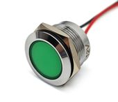 Lampka kontrolna deski rozdzielczej LED kolory 22mm Zielony