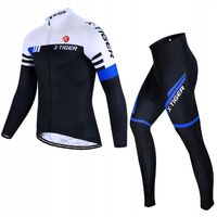 X-TIGER Strój Rowerowy Kolarski Komplet Zestaw Bluza Leginsy Getry ZIMA S