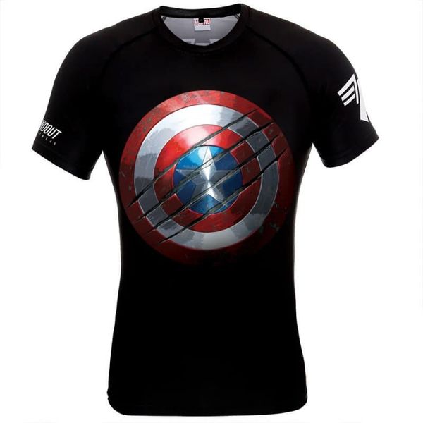 Poundout - Rashguard short Marvel Captain America S zdjęcie 1