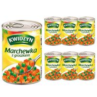 Kwidzyn Marchewka z groszkiem puszka 400g x 6 sztuk