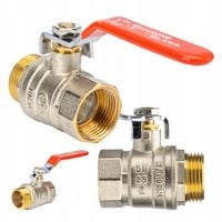 ZAWÓR KULOWY KUREK Ø 1'' CAL WZ DN25 DŁAWIK RĄCZKA MOSIĘŻNY SOLIDNY