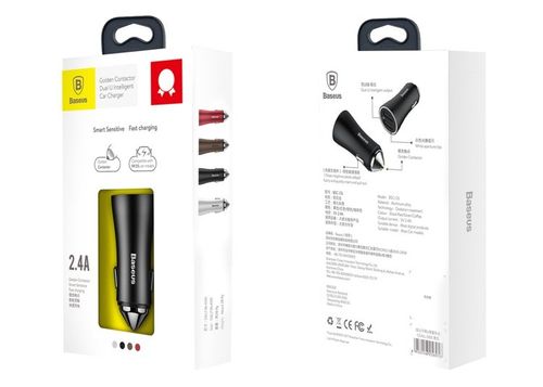 Ładowarka samochodowa Baseus FastCharge 2 2x USB - czarna na Arena.pl