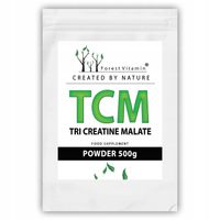 CZYSTA KREATYNA JABŁCZAN KREATYNY TCM 500g SIŁA I WYTRZYMAŁOŚĆ + MIARKA