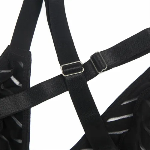 subblime body z paskiem do pończoch czarne s/m - elegancki model na Arena.pl