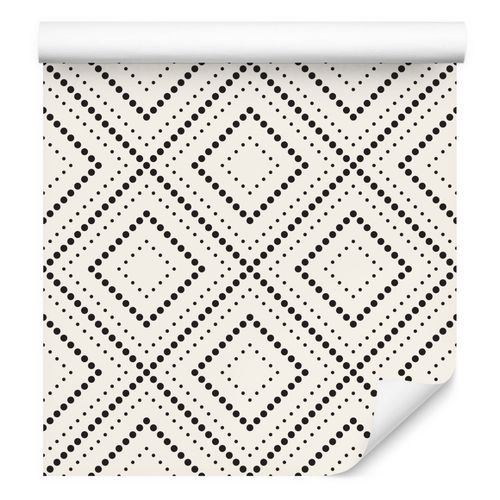 Tapeta Do Salonu Wzór GEOMETRYCZNY Kropki Kwadraty na Arena.pl