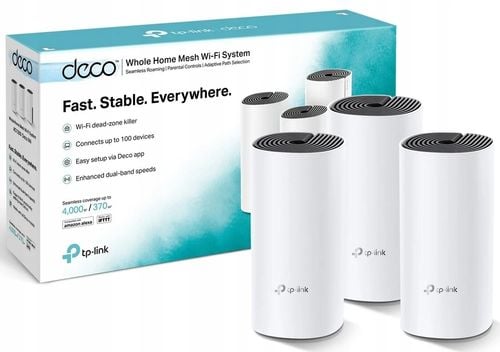 System Mesh TP-Link Deco M4 AC1200 2xLAN/WAN DualBand trzypak na Arena.pl