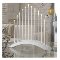 Świecznik adwentowy na okno LED w kształcie mostka biały