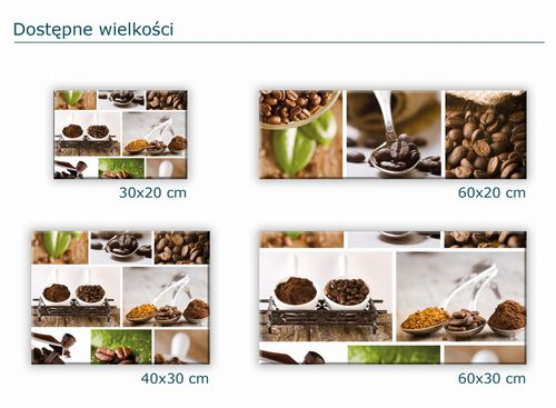 SZKLANA DESKA KUCHENNA 60x30 70d Kolaż kaw na Arena.pl