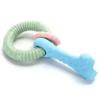 Ring z mini ringiem i kostką do czyszczenia zębów psa 7,3 cm dla zdrowia i zabawy