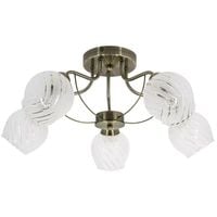 Klasyczna lampa sufitowa 8979/5 21QG do salonu mosiądz