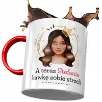 Kubek Czerwony Dla Stefanii Koleżanki Na Prezent Z Nadrukiem Ze Zdjęciem