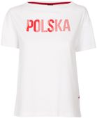 4F Koszulka kibica Polska damska z krótkim rękawem Biało Czerwona XS