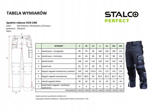 Spodnie robocze PROFESSIONAL FLEX LINE r. L na Arena.pl